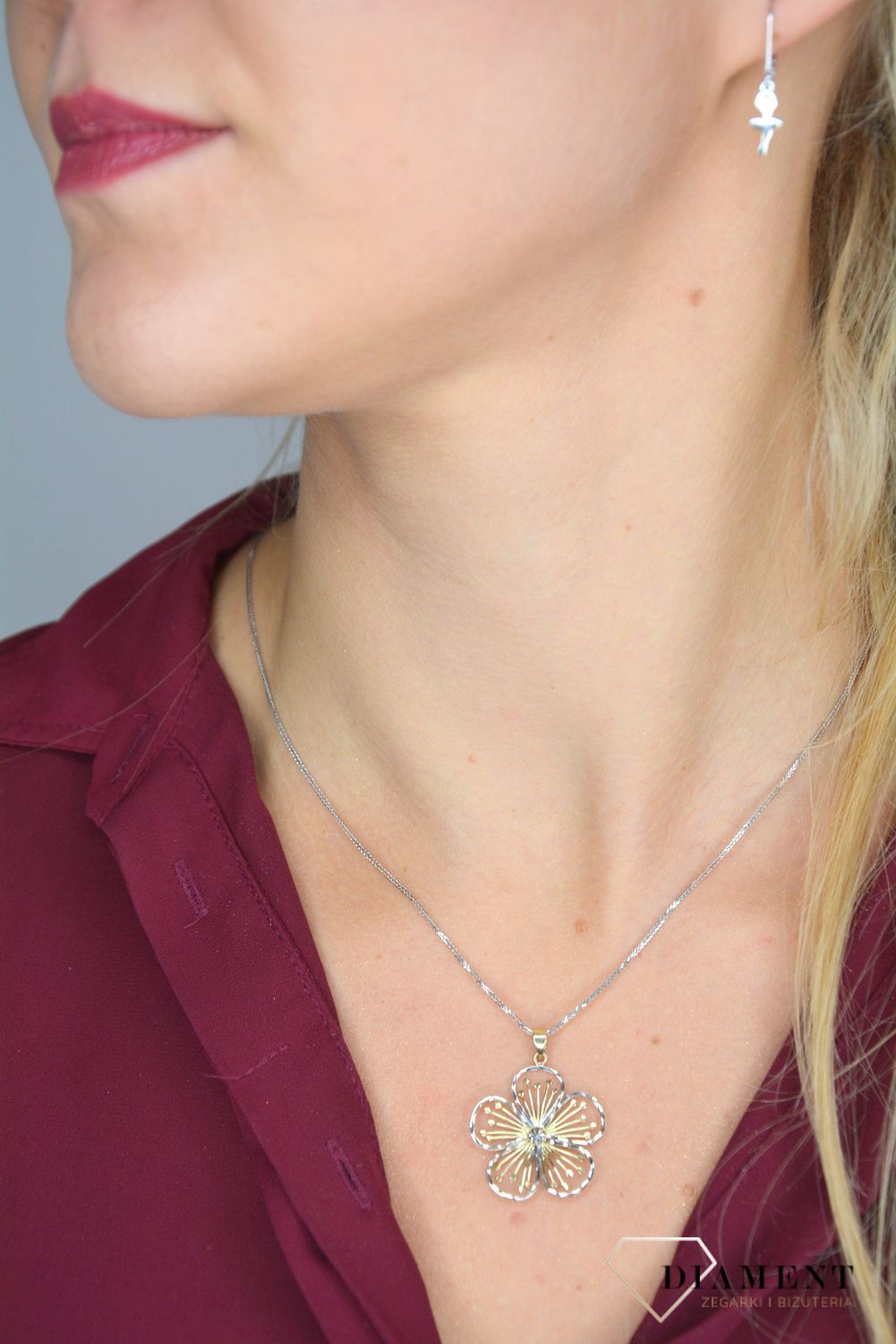 Złoty łańcuszek 585 Białe Złoto Lisi ogon 1 mm OUŁ000000-088B 585 1mm ✅ Złoty łańcuszek został wykonany z najwyższej jakości białego złota, próby 585.jpg